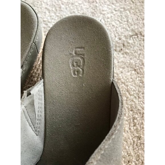 UGG Abbot Wedge Slide Moss Green Sz 8 Sandal casual Dress - Picture 9 of 10